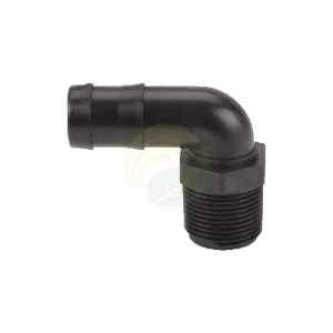 Banjo 1" Poly 90° Hose Barb x 1" MPT Elbow (Sch 80)