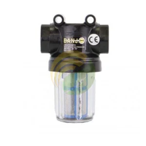 Banjo 3/4" Threaded Mini T Line Strainer w/ Screen & Clear Bowl (50 Mesh)